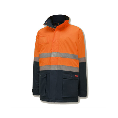 WORKWEAR, SAFETY & CORPORATE CLOTHING SPECIALISTS - Core - HI-VISIBILITY 2TONE QUILTED JACKET WITH TAPE